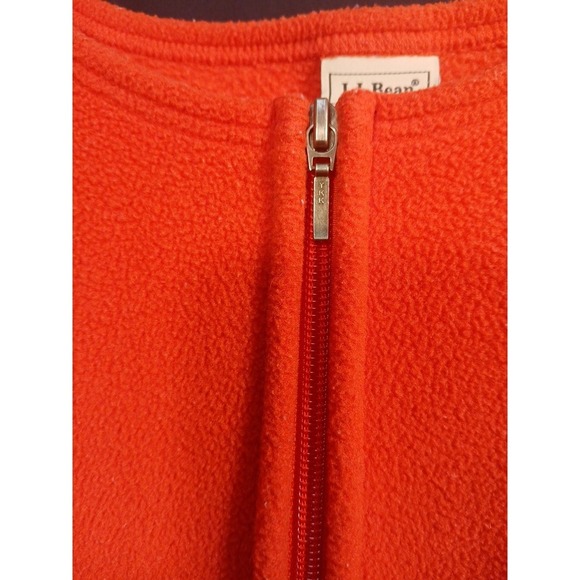 Vintage LL Bean Vest Womens Medium Coral Polartec Fleece Full Zip Outdoor!! - Picture 7 of 8